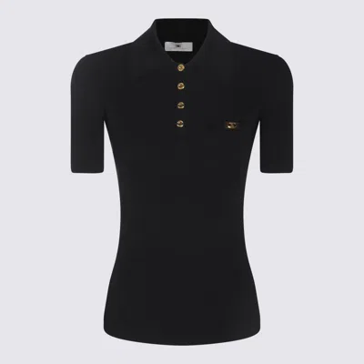 ELISABETTA FRANCHI BLACK POLO SHIRT