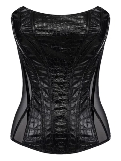 ELISABETTA FRANCHI ELISABETTA FRANCHI BLACK POLYAMIDE POLYESTER TOP