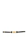 Elisabetta Franchi Black Polyurethane Polyester Belt In Red