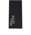 Elisabetta Franchi Black Ribbed Scarf In Black