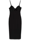 Elisabetta Franchi Black Satin-bows Crepe Mini Dress