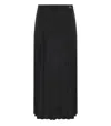 Elisabetta Franchi Black Satin Midi Skirt In Black