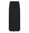 Elisabetta Franchi Black Satin Midi Skirt