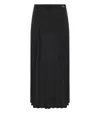 Elisabetta Franchi Black Satin Midi Skirt