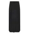 Elisabetta Franchi Black Satin Midi Skirt In Black