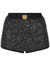 Elisabetta Franchi Sequin-embellished Mini Shorts In Black