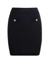 Elisabetta Franchi Gonna In Maglia Con Paillettes Nera In Black