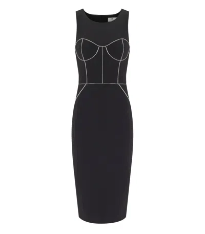 ELISABETTA FRANCHI BLACK SHEATH DRESS