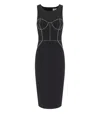 Elisabetta Franchi Contrasting-piping Midi Dress In Black