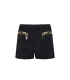 Elisabetta Franchi Black Shorts With Chain In Black