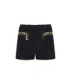 Elisabetta Franchi Black Shorts With Chain In Black