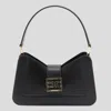 Elisabetta Franchi Borsa A Tracolla Nera Piccola Con Placca Logo In Black