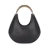 Elisabetta Franchi Small Jewel-handle Tote Bag In Black