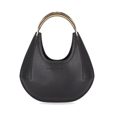 Elisabetta Franchi Black Shoulder Bag In Gray