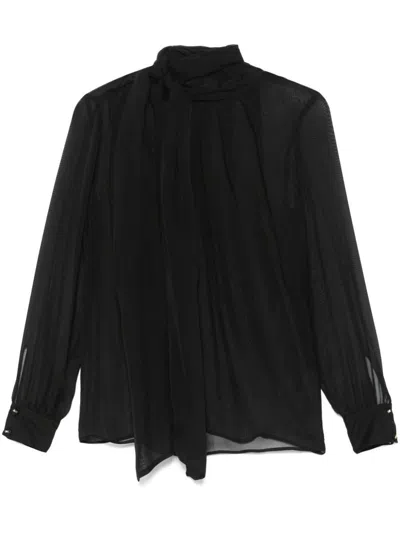 Elisabetta Franchi Black Silk Blouse