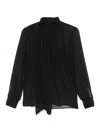 Elisabetta Franchi Black Silk Blouse In Black