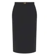 Elisabetta Franchi Black Skirt With Logo In Black