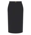 Elisabetta Franchi Black Skirt With Logo In Black