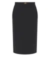 Elisabetta Franchi Black Skirt With Logo
