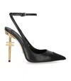 Elisabetta Franchi 105mm Leather Pumps In Black