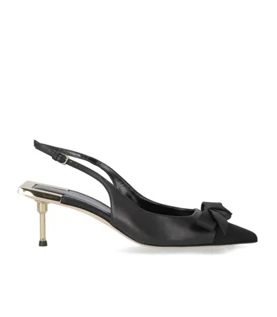 ELISABETTA FRANCHI ELISABETTA FRANCHI BLACK SLINGBACK PUMP WITH BOW