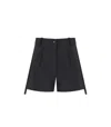 Elisabetta Franchi High-waisted Tailored Black Shorts In Black