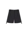 Elisabetta Franchi High-waisted Tailored Black Shorts In Black