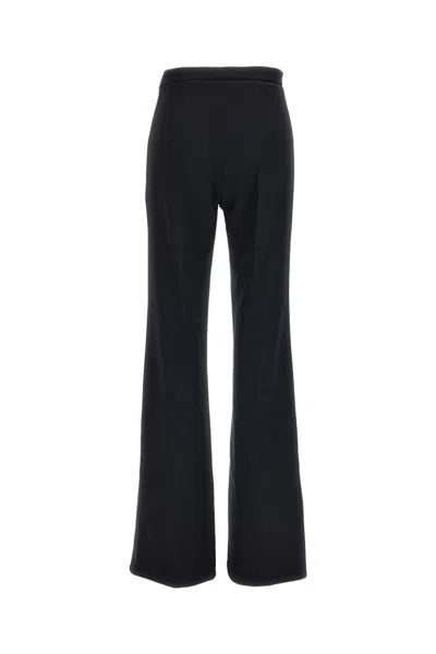 Elisabetta Franchi Black Stretch Fluid High-waisted Flared Pants