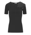 Elisabetta Franchi Black T-shirt With Flower