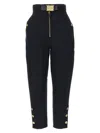 Elisabetta Franchi Black Technical Sailing Pants In Black