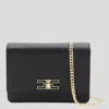 Elisabetta Franchi Black Top Handle Bag In Black