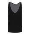 Elisabetta Franchi Black Top With Embroidered Logo In Black