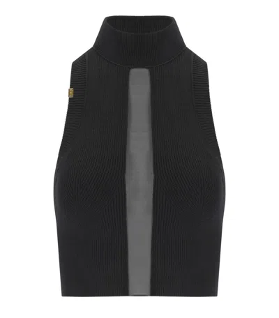 ELISABETTA FRANCHI ELISABETTA FRANCHI BLACK TOP WITH TULLE