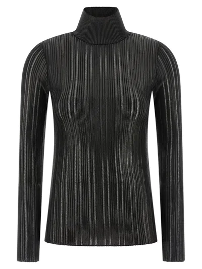 ELISABETTA FRANCHI BLACK TRICOT SWEATER