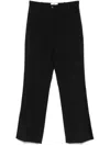 Elisabetta Franchi Logo-plaque Crepe Trousers In Black