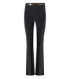 Elisabetta Franchi Tuxedo Trouser With Belt And Enamelled Detail In Black