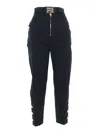 Elisabetta Franchi Black Trousers With Matching Belt In Black