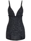 Elisabetta Franchi Sequin-embellished Tweed Mini Dress