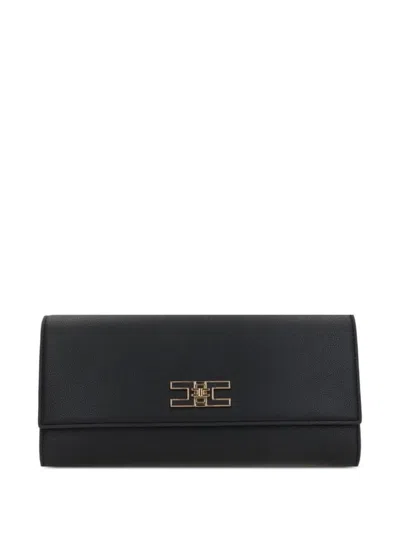 Elisabetta Franchi Black Twist-lock Fastening Detachable Chain-link Shoulder Strap