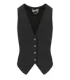 Elisabetta Franchi Button-fastening Waistcoat In Black
