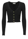Elisabetta Franchi Viscose Blend Cardigan In Black