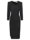 Elisabetta Franchi Black Midi Dress In Black