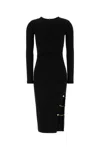 Elisabetta Franchi Black Viscose Knit Dress In Black