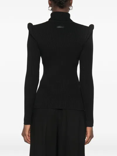 Elisabetta Franchi Black Viscose Polyester Polyamide Sweater