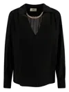 Elisabetta Franchi Black Viscose Shirt In Black