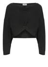 Elisabetta Franchi Black Viscose Sweater In Black