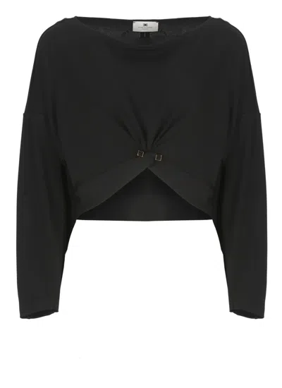 Elisabetta Franchi Black Viscose Sweater
