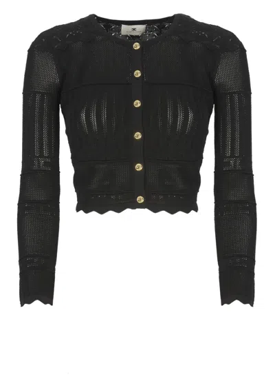 ELISABETTA FRANCHI ELISABETTA FRANCHI BLACK VISCOSE SWEATER