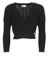Elisabetta Franchi Black Viscose Sweater In Black
