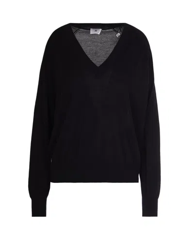 ELISABETTA FRANCHI BLACK WOOL BLEND SWEATER